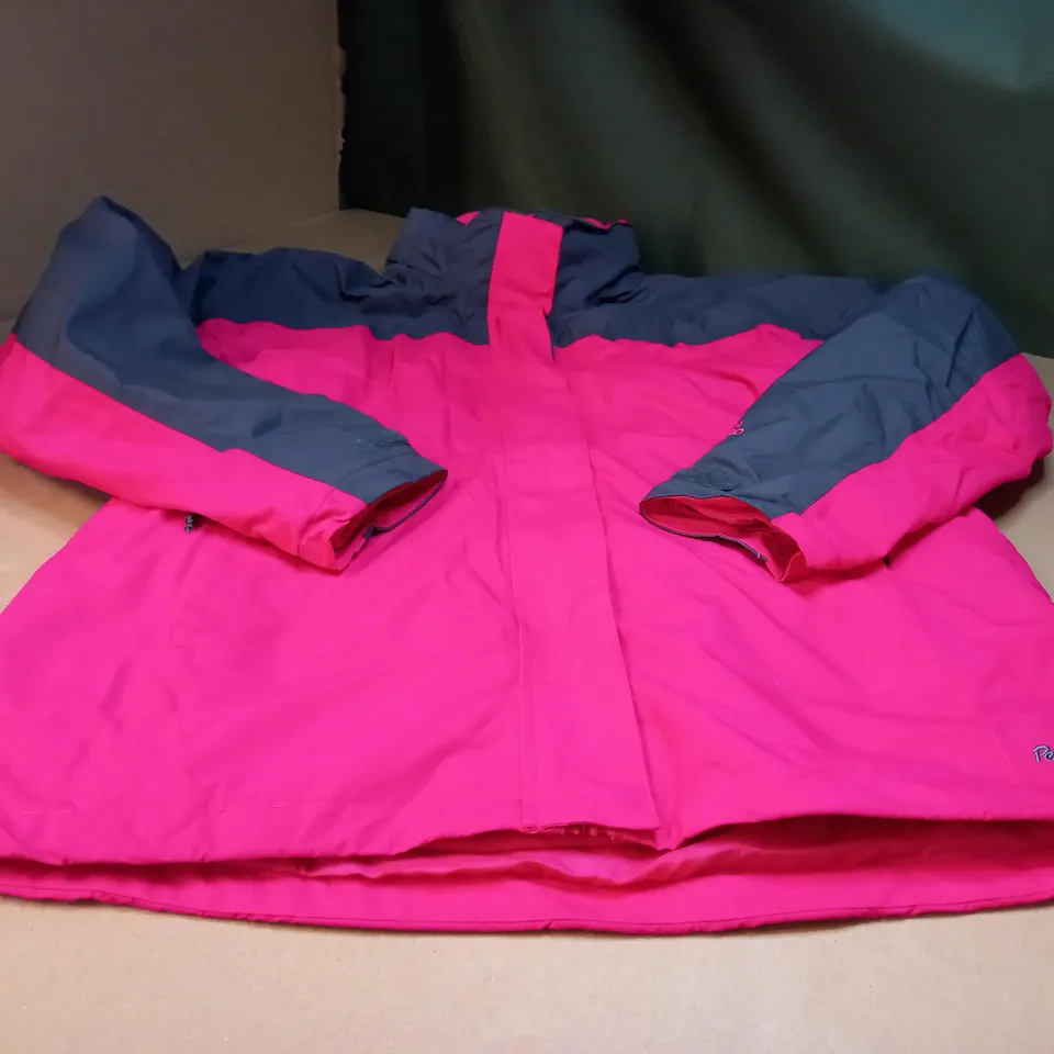 PETER STORM HOT PINK/GREY WINTER OUTDOOR JACKET - SIZE 16