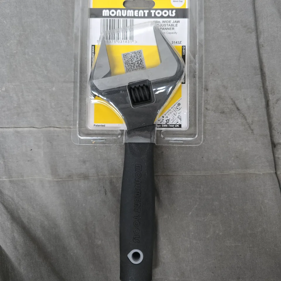 MONUMENT TOOLS 10IN WIDE JAW ADJUSTABLE SPANNER 