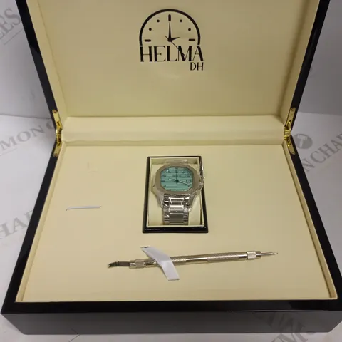 HELMA DH BABY BLUE BRACELET STRAP WRISTWATCH