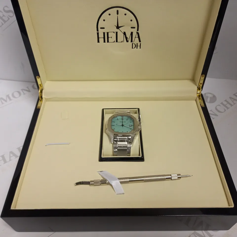 HELMA DH BABY BLUE BRACELET STRAP WRISTWATCH