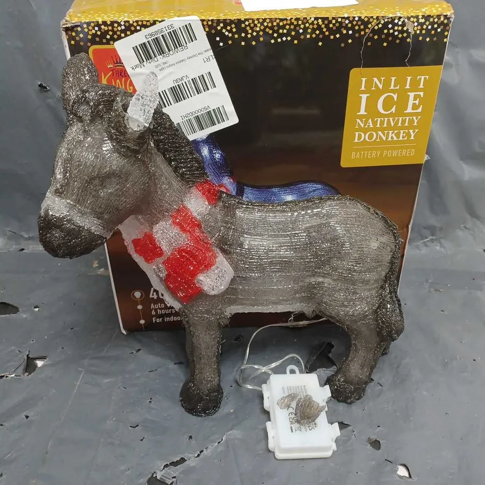 BOXED THREE KINGS BATTERY POWERED NATIVITY DONKEY 