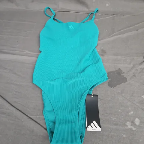 ADIDAS ICONISEA SWIMSUIT IN TEAL SIZE 32"