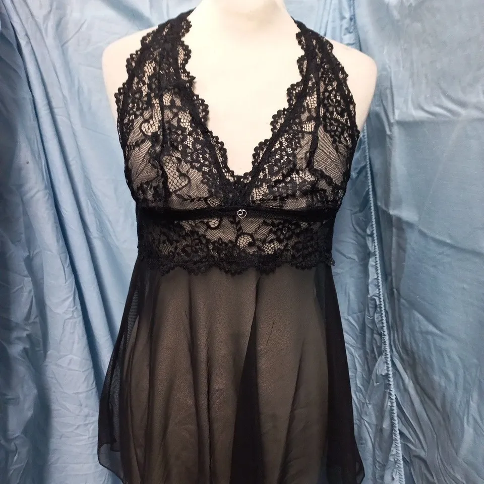 LOVEHONEY BABYDOLL SET LARGE – BLACK