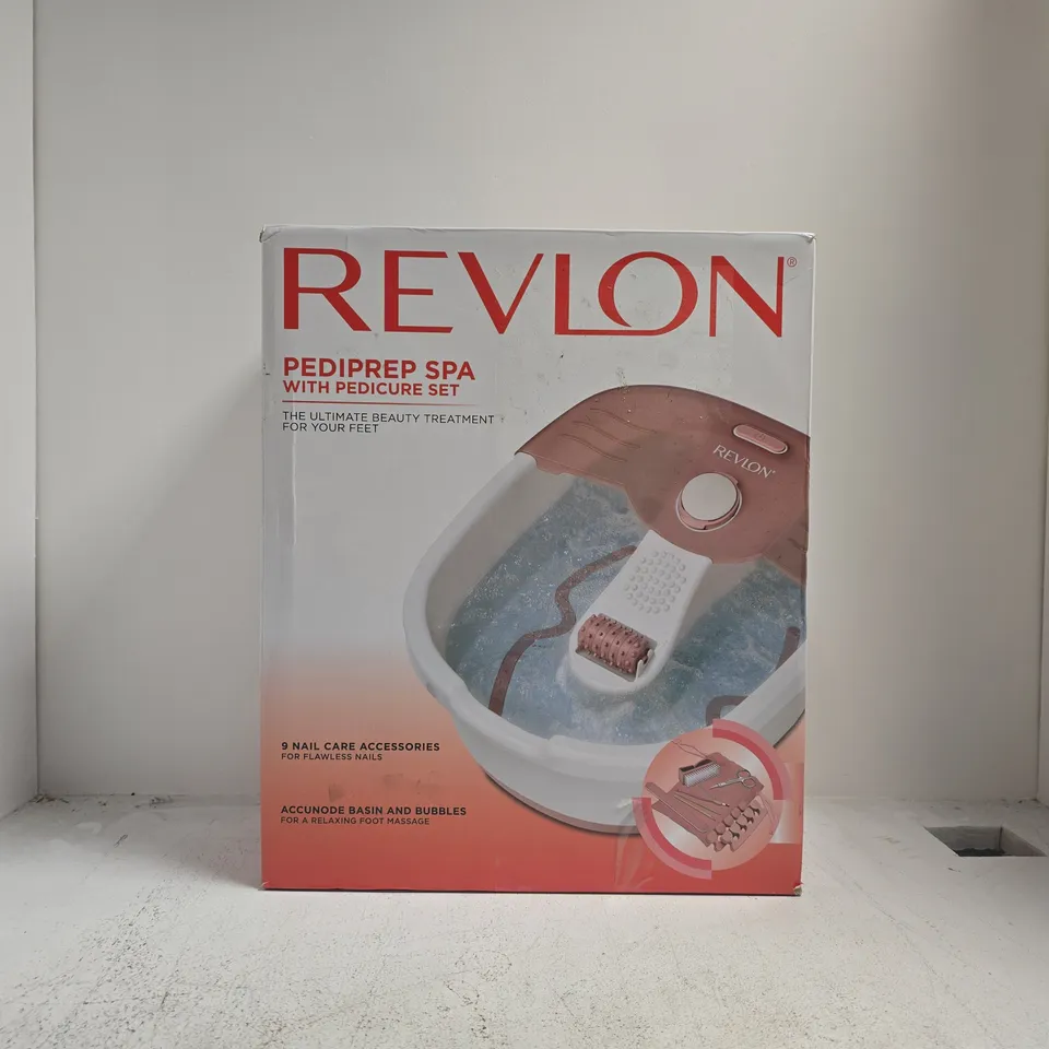 BOXED REVLON PEDIPREP SPA WITH PEDICURE SET