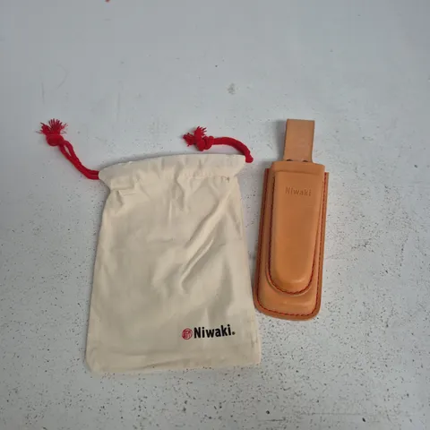 NIWAKI LEATHER KNIFE/TOOL SHEATH WITH BELT LOOP – TAN