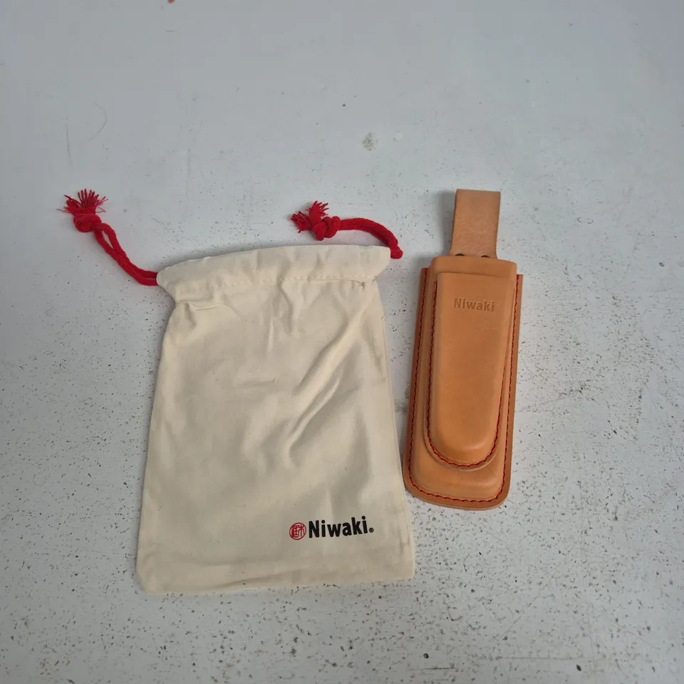 NIWAKI LEATHER KNIFE/TOOL SHEATH WITH BELT LOOP – TAN