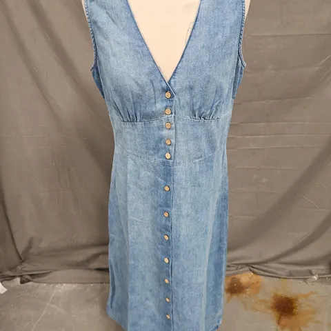 NOBODY'S CHILD DENIM SANDRA MIDI DRESS IN BLUE SIZE 12