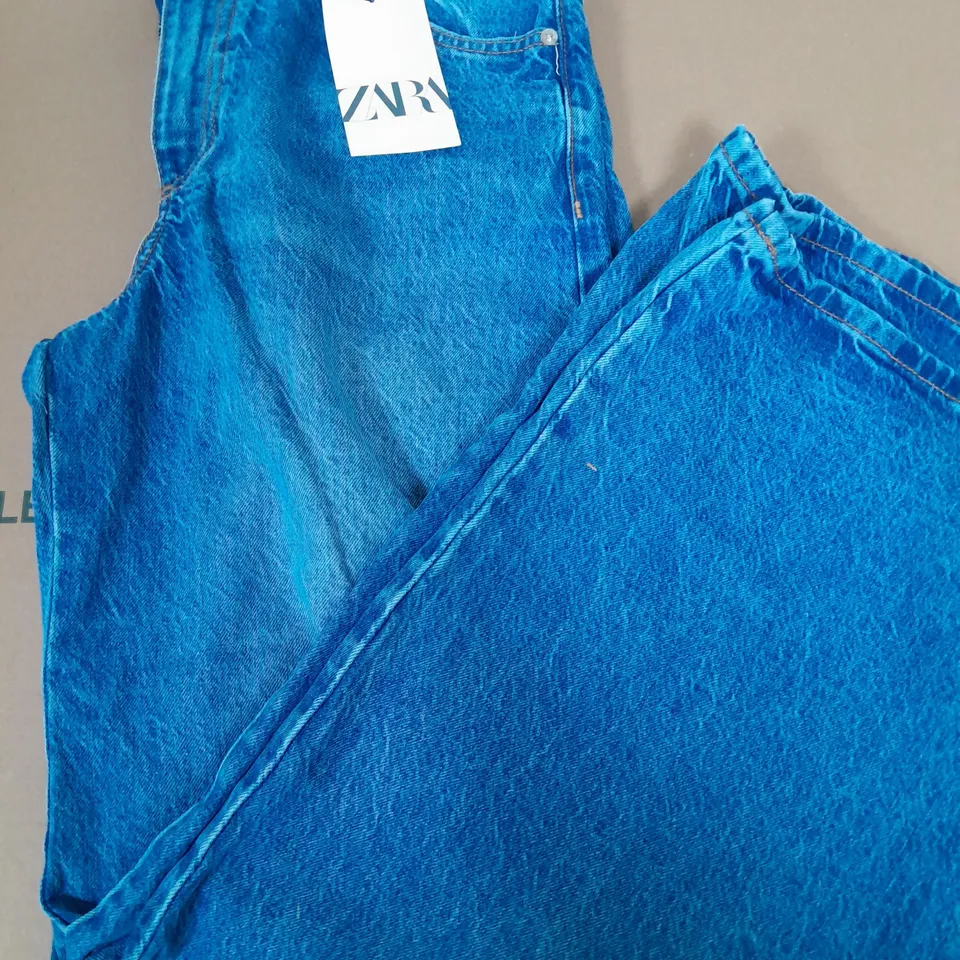 ZARA MID RISE WIDE LEG JEANS - EUR 38