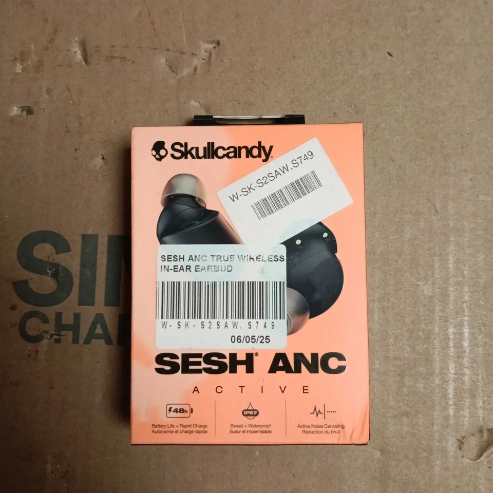 SKULLCANDY SESH ANC TRUE WIRELESS EARBUDS IN CHARGING CASE - BOXED 