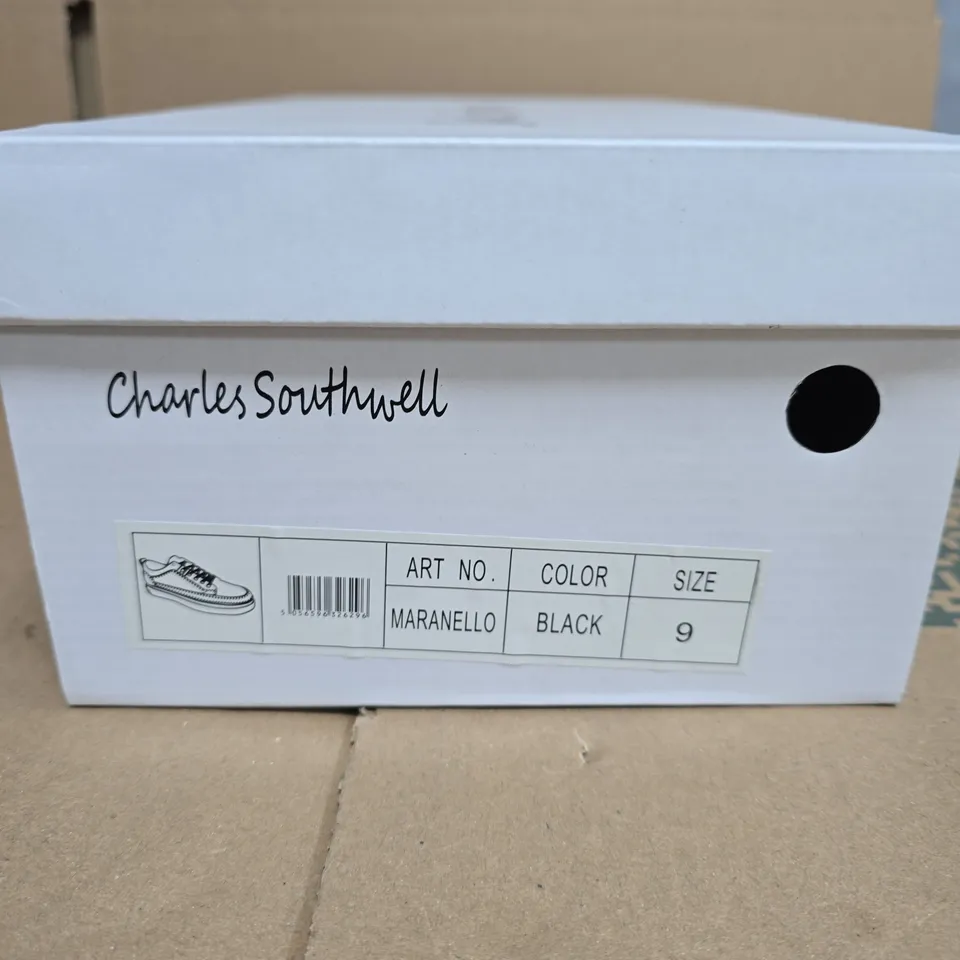 CHARLES SOUTHWELL MARANELLO BLACK SNEAKERS – MEN'S UK SIZE 9