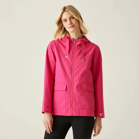 BRAND NEW REGATTA WOMENS OTILIE WATERPROOF JACKET IN PINK FUSION - 14
