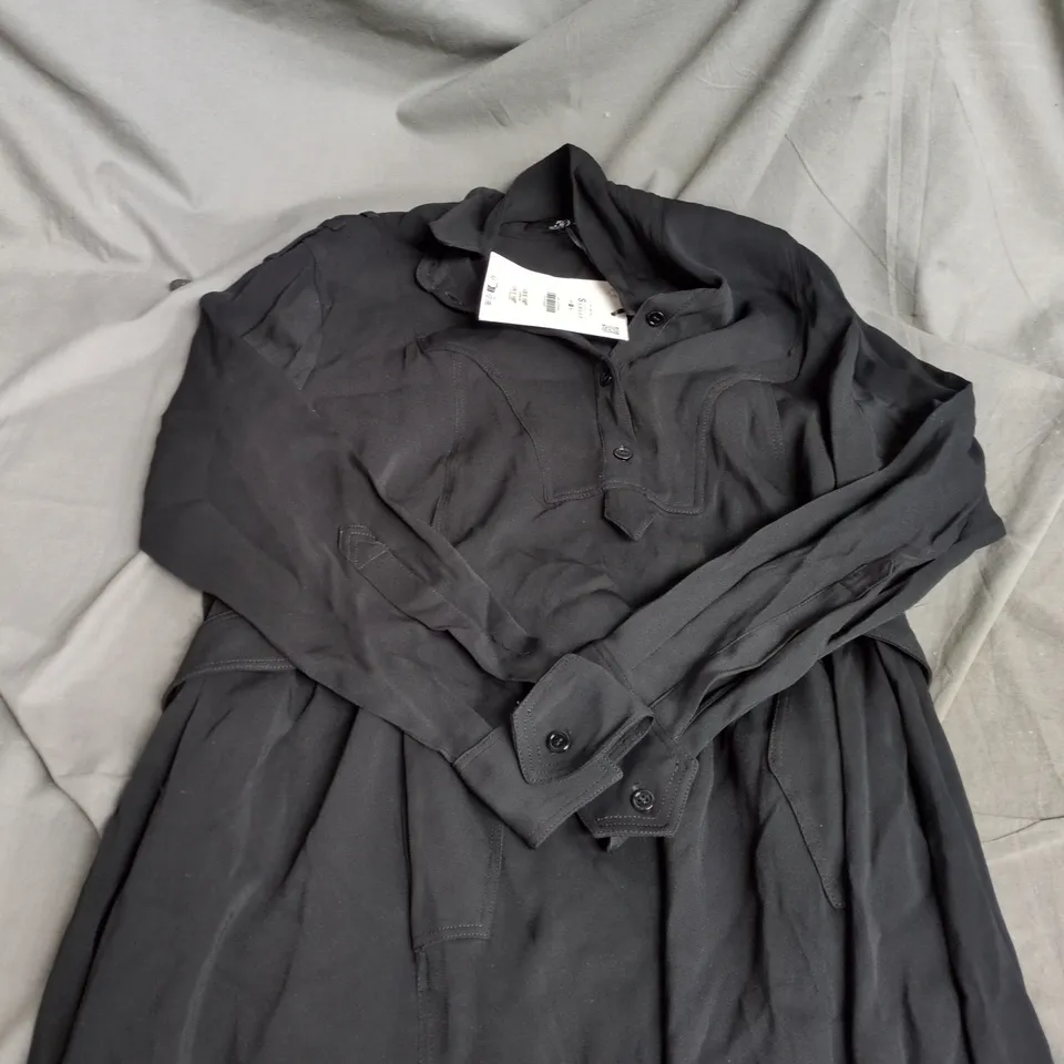 ZARA (50TH ANNIVERSARY) BLACK SHIRT DRESS WITH BELT – UK SIZE S