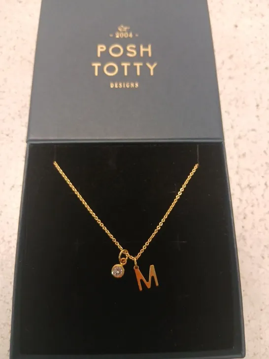 Lot 106: POSH TOTTY DESIGNS BIRTHSTONE & INITIAL CHARM NECKLACE ...