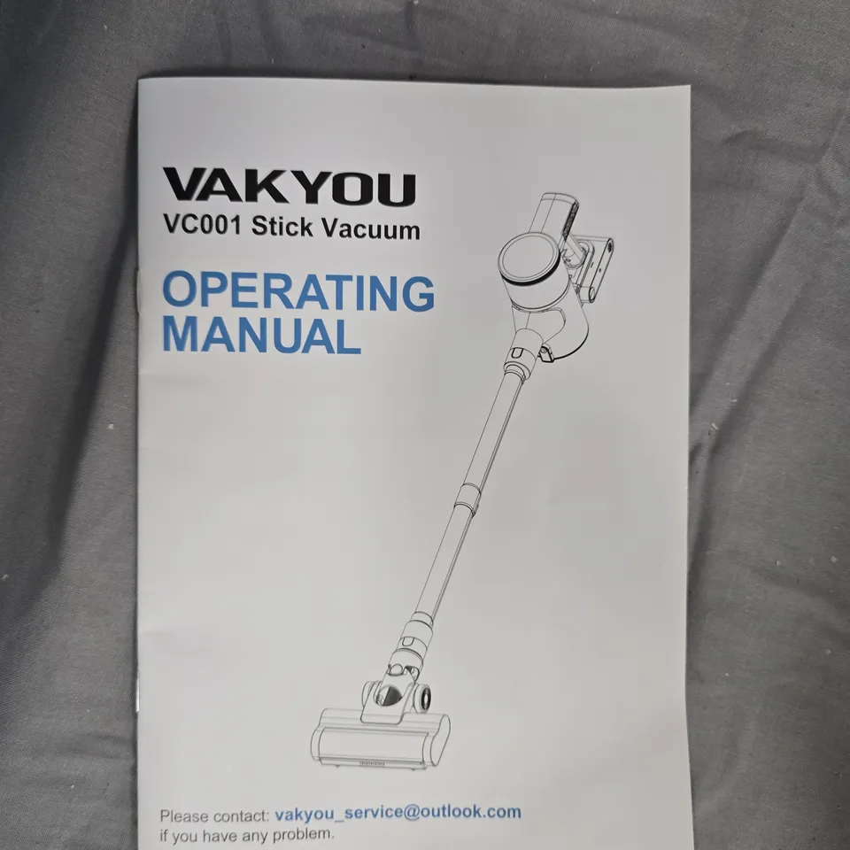 VAKYOU VC001 CORDLESS VACUUM CLEANER WITH ATTACHMENTS