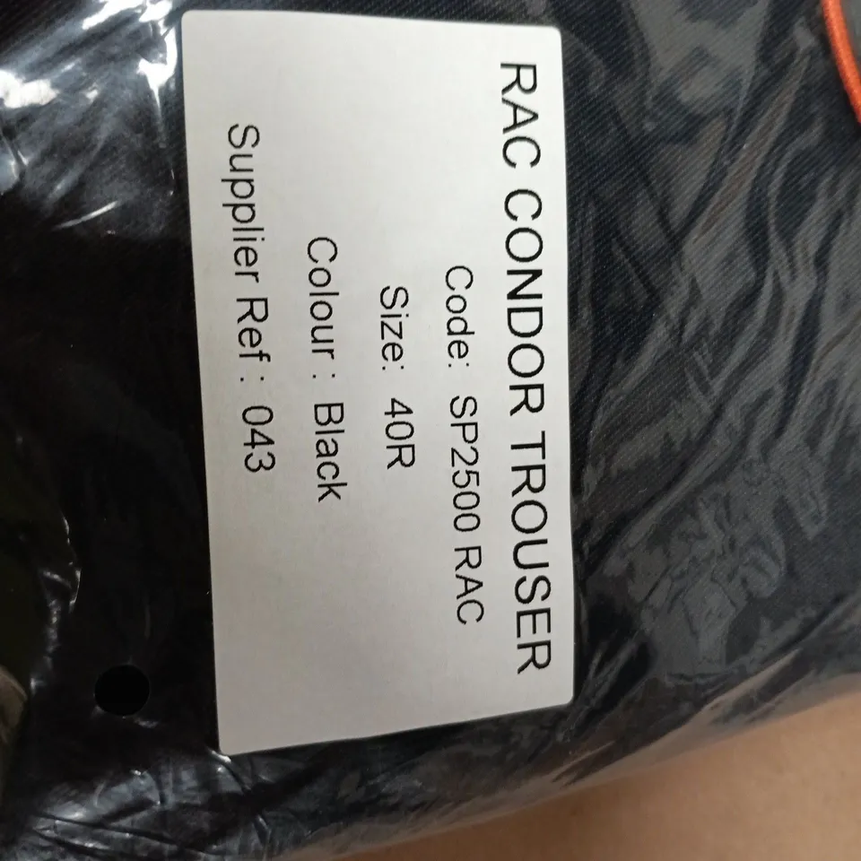 RAC CONDOR TROUSERS – BLACK, 40R (MEN'S)
