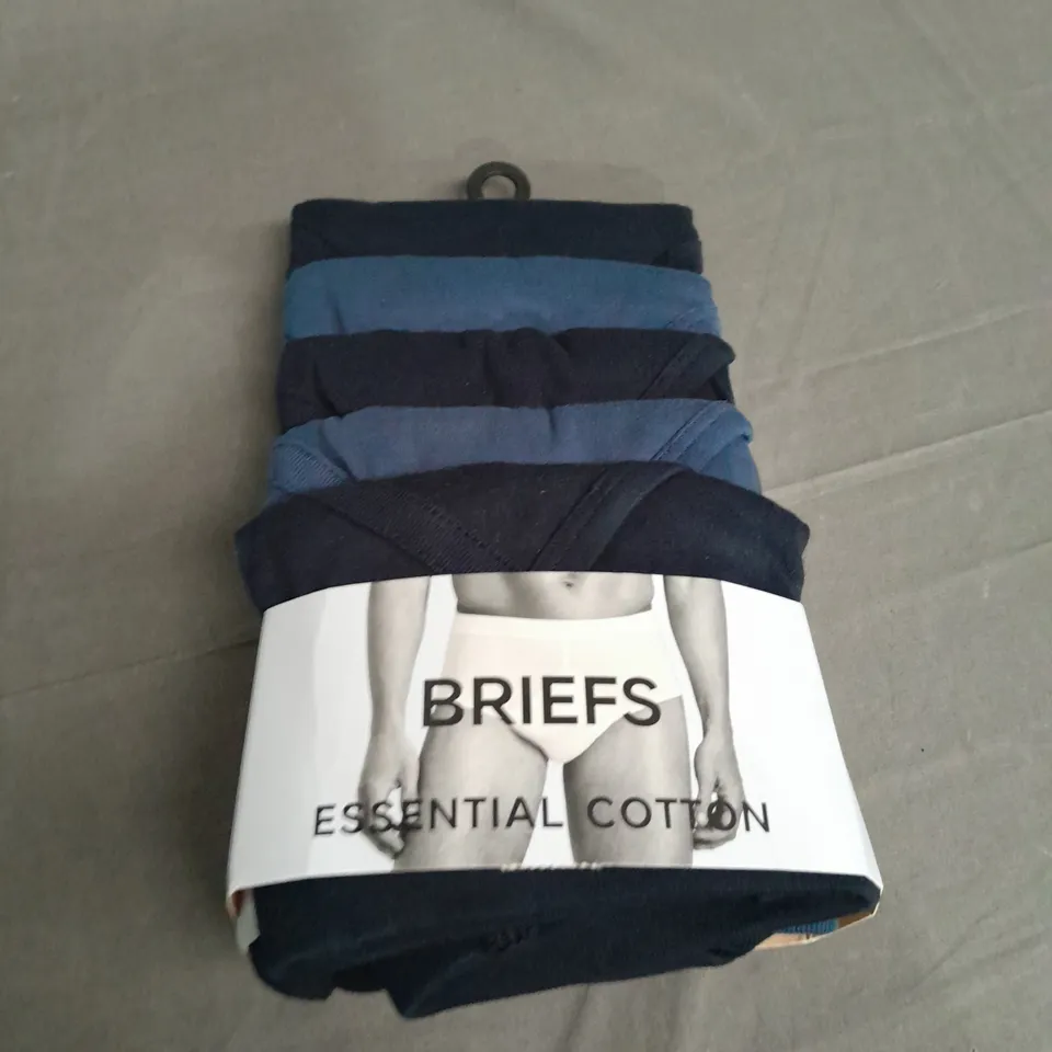 SET OF 5 PAIRS OF BOXER BREIFS - XL