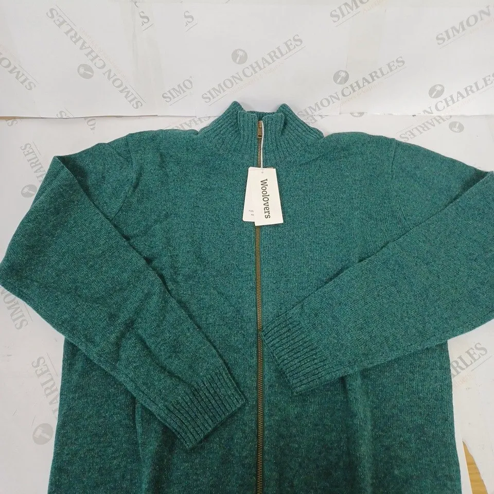 WOOLOVERS LAMBSWOOL ZIPPER CARDIGAN SIZE M