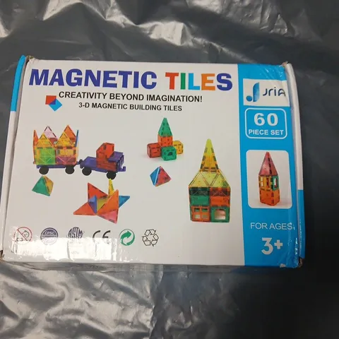 MAGNETIC TILES 60-PIECE SET – 3-D MAGNETIC BUILDING TILES