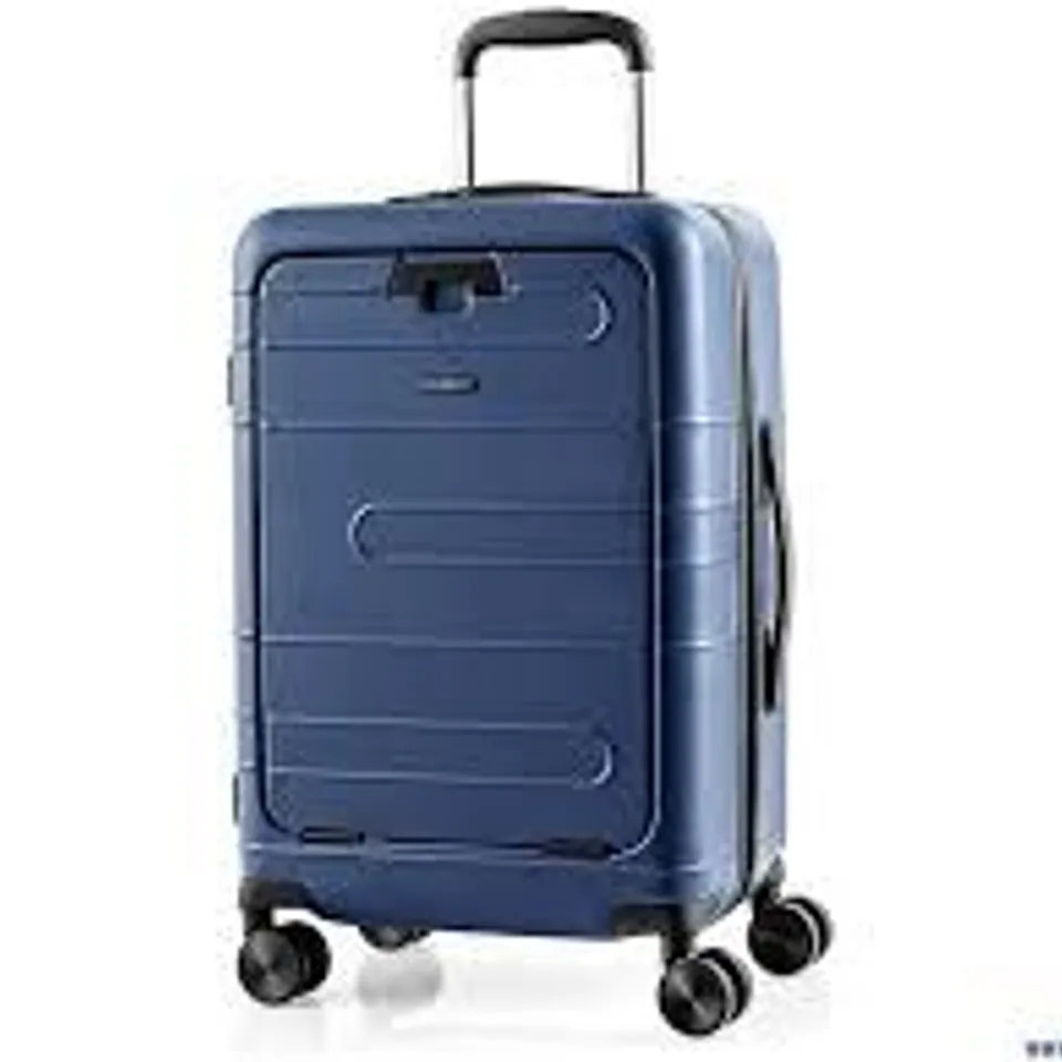 BOXED COSTWAY 20'' CARRY-ON LUGGAGE PC HARDSIDE SUITCASE TSA LOCK WITH FRONT POCKET & USB PORT NAVY