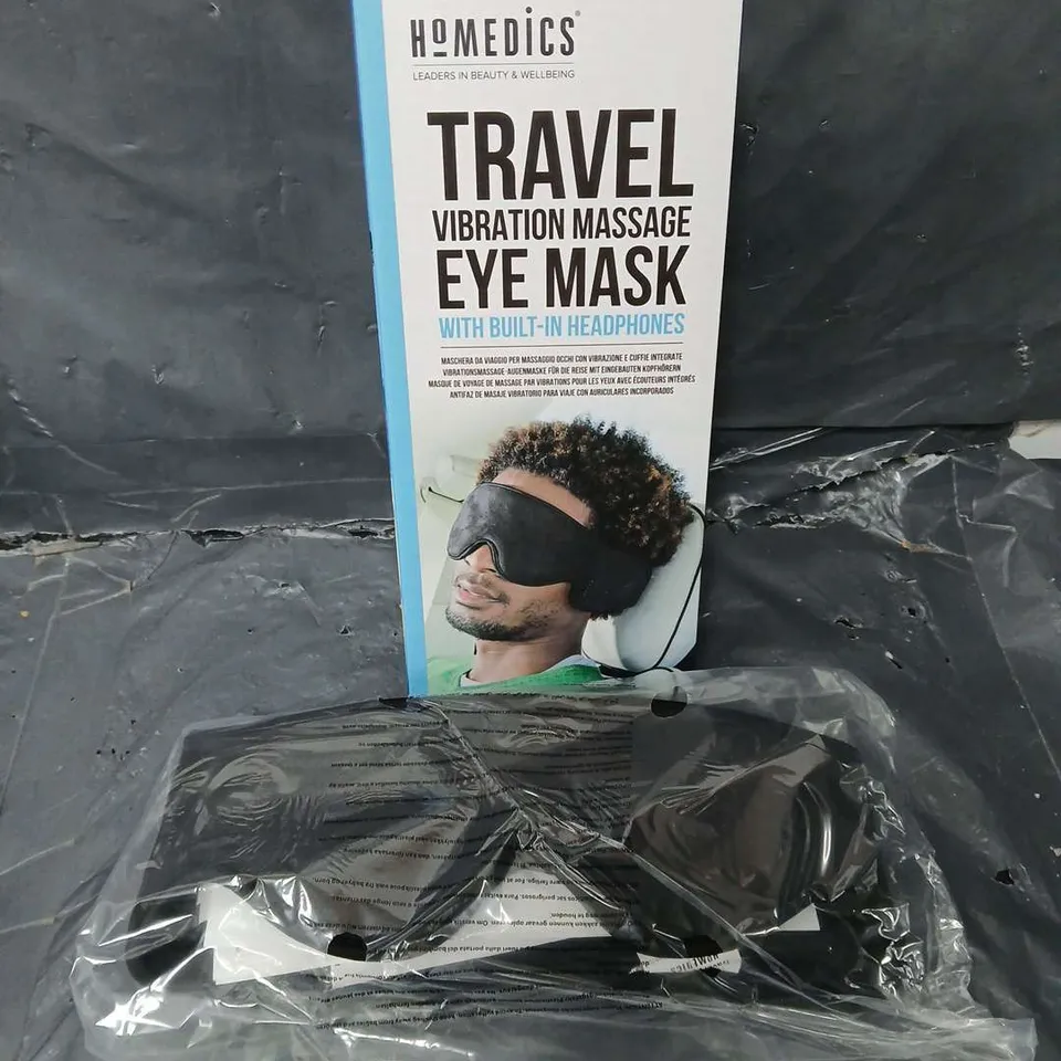 6 X BOXED HOMEDICS VIBRATION MASSAGE TRAVEL EYE MASKS  