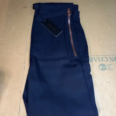 KINTSUGI DARK DENIM JEANS WITH GOLD ZIPS SIZE 10