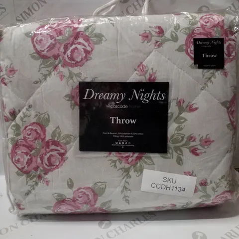BRAND NEW DREAMY NIGHTS JULIA THROW 150×220CM - DUCK EGG
