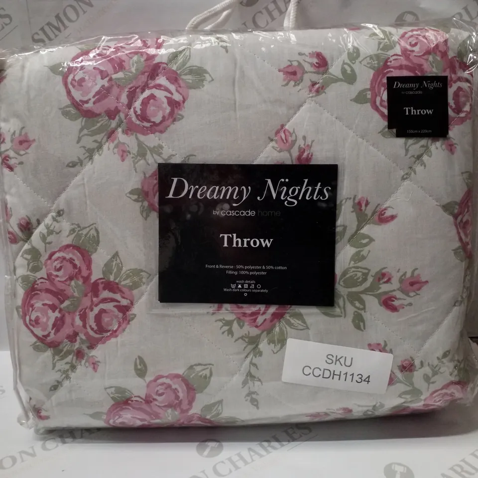 BRAND NEW DREAMY NIGHTS JULIA THROW 150×220CM - DUCK EGG