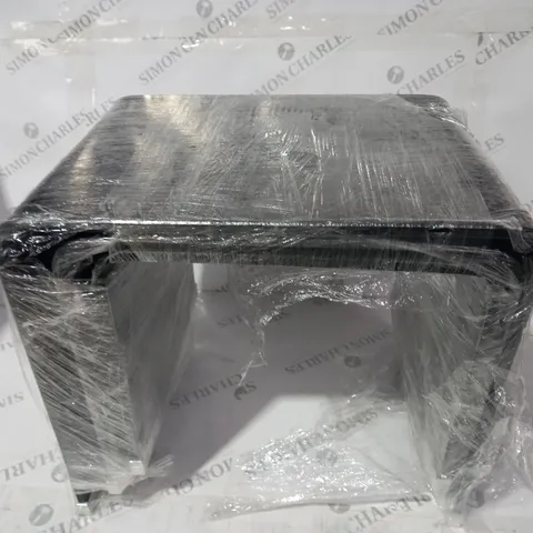 UNBRANDED TEMPERED GLASS NESTING DESK SET IN BLACK - COLLECTION ONLY