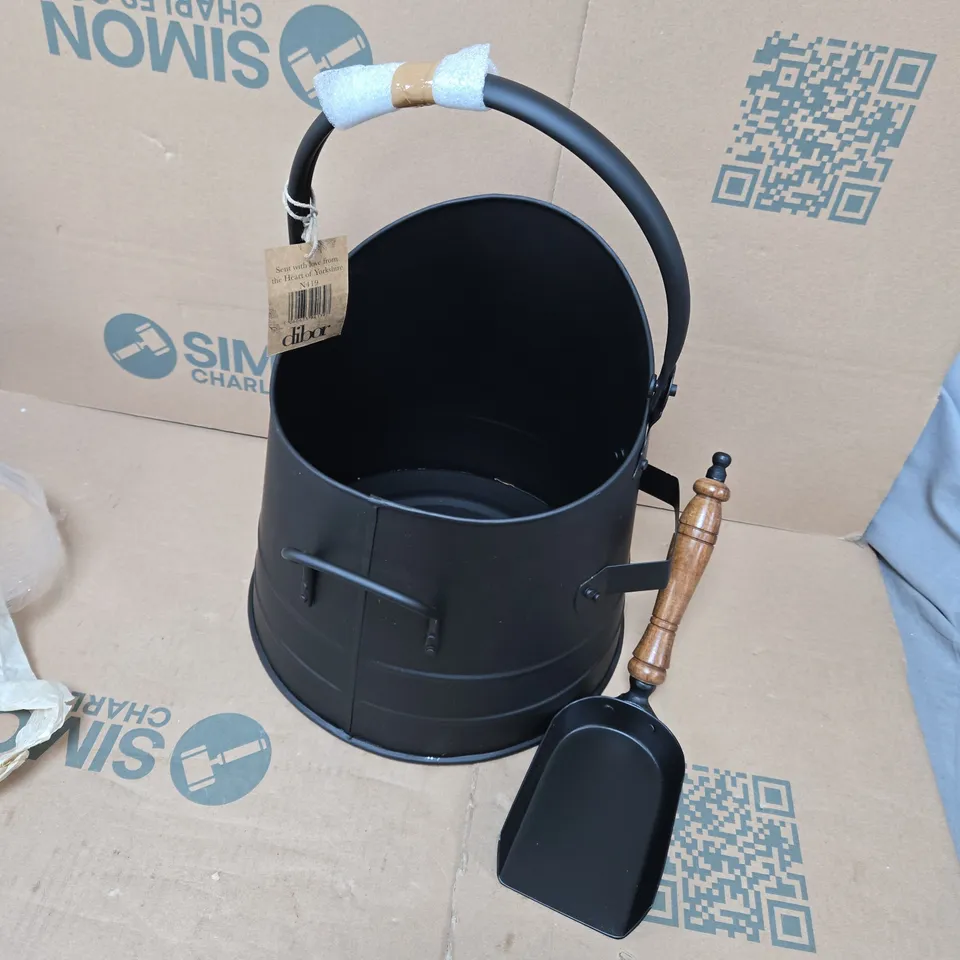 DIBOR BLACK COAL BUCKET & SHOVEL 