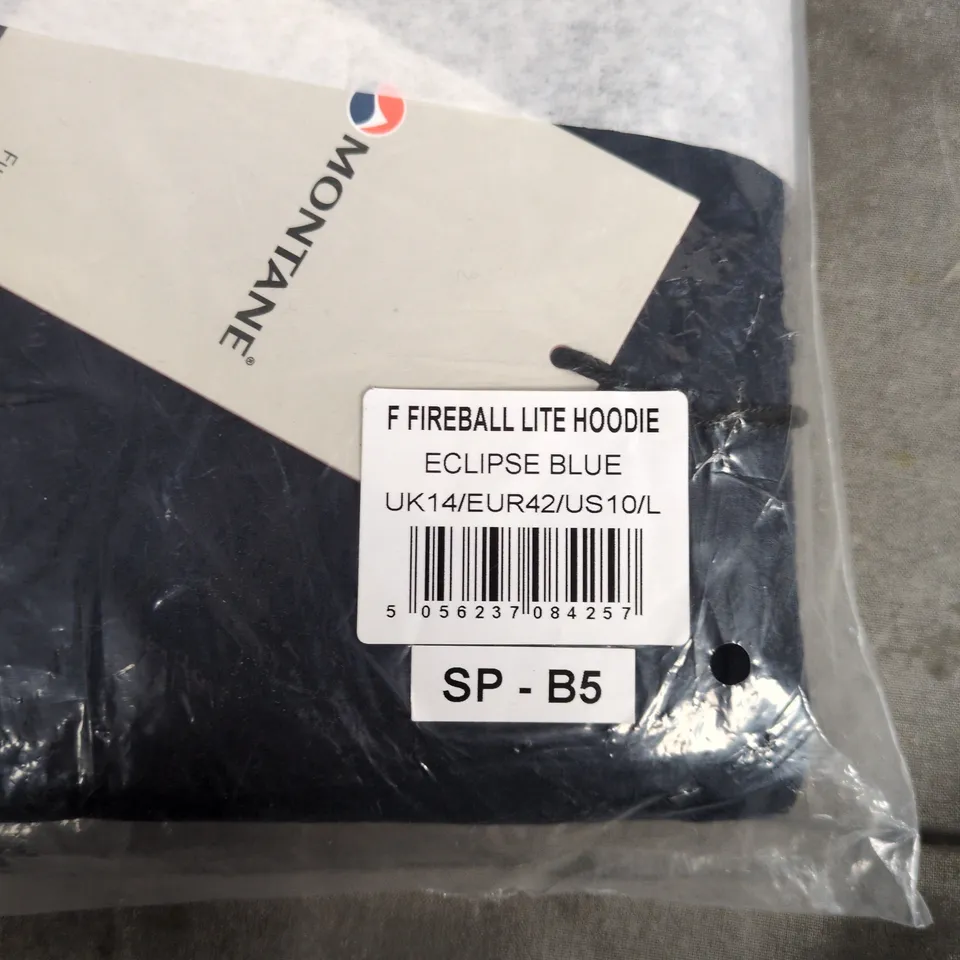 MONTANE F FIREBALL LITE HOODIE – ECLIPSE BLUE, UK 14 (EU 42 / US 10)