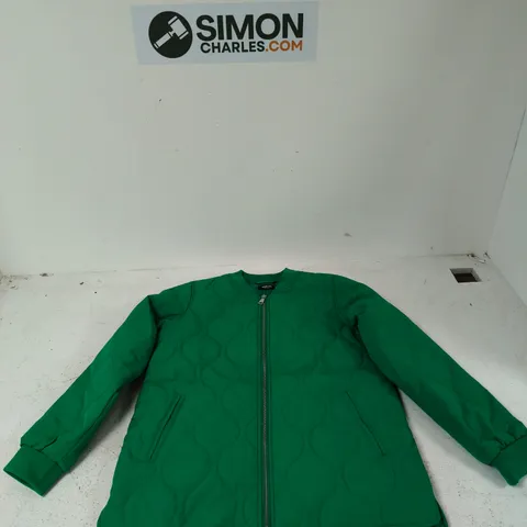SIMPLY BE WOMEN'S GREEN QUILTED COAT, UK 10