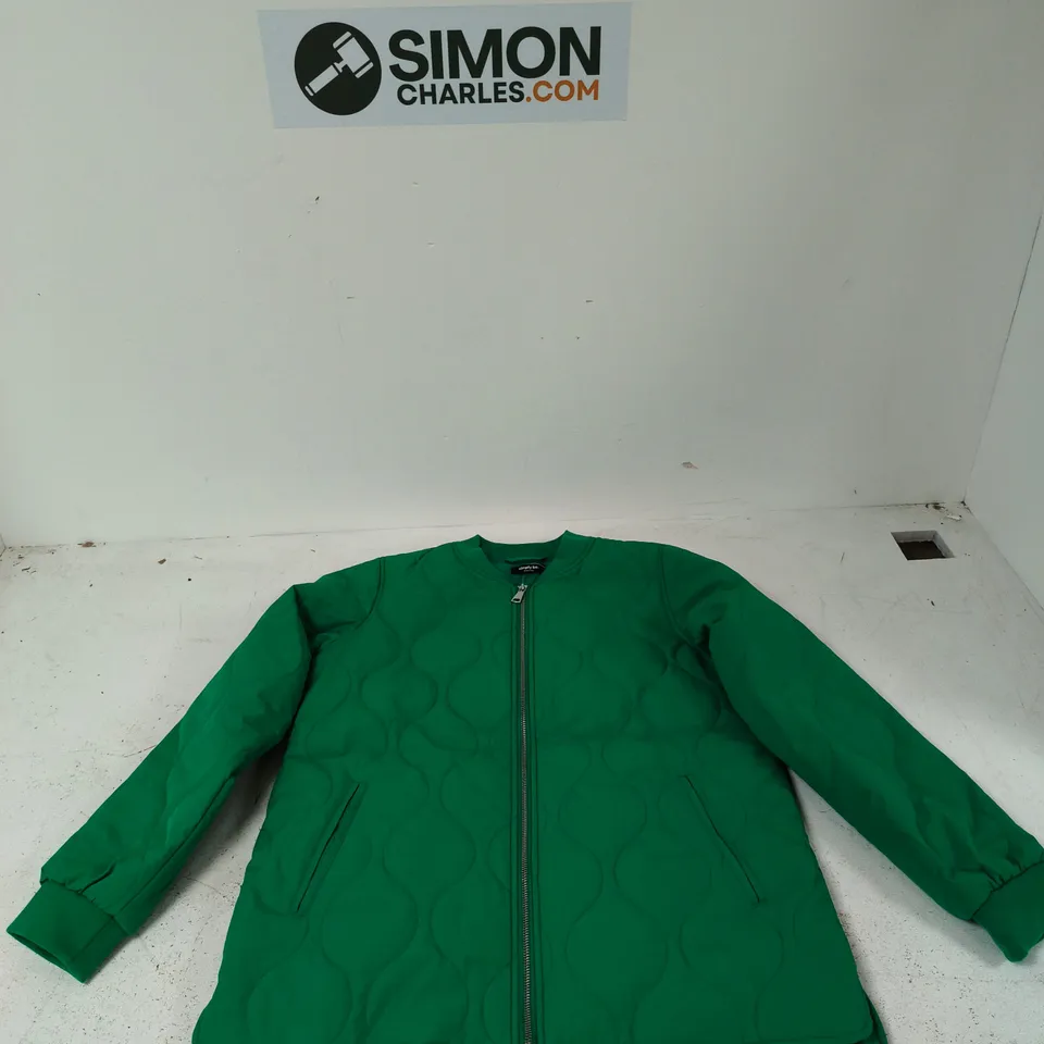 SIMPLY BE WOMEN'S GREEN QUILTED COAT, UK 10