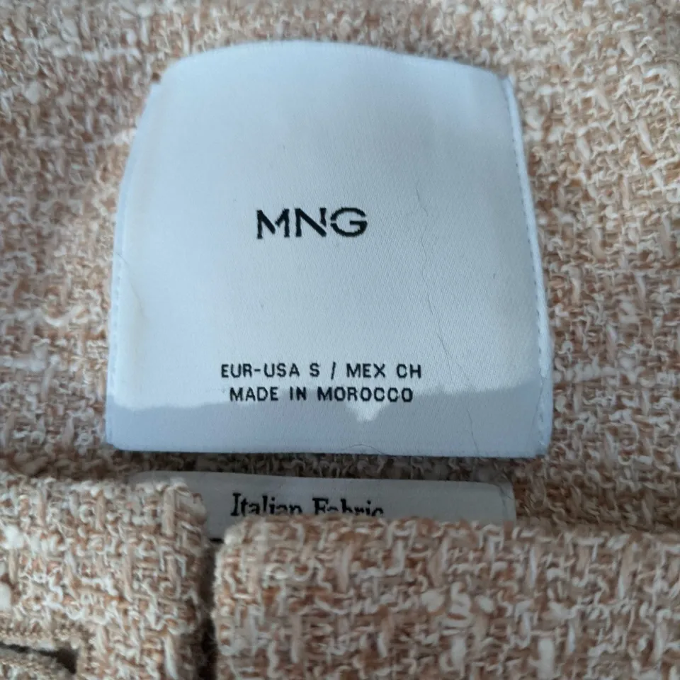 MNG BY MANGO WOMEN'S KNIT CARDIGAN – BEIGE BOUCLÉ WITH GOLD BUTTONS, SIZE S (EUR-USA) (VERIFY SIZE)