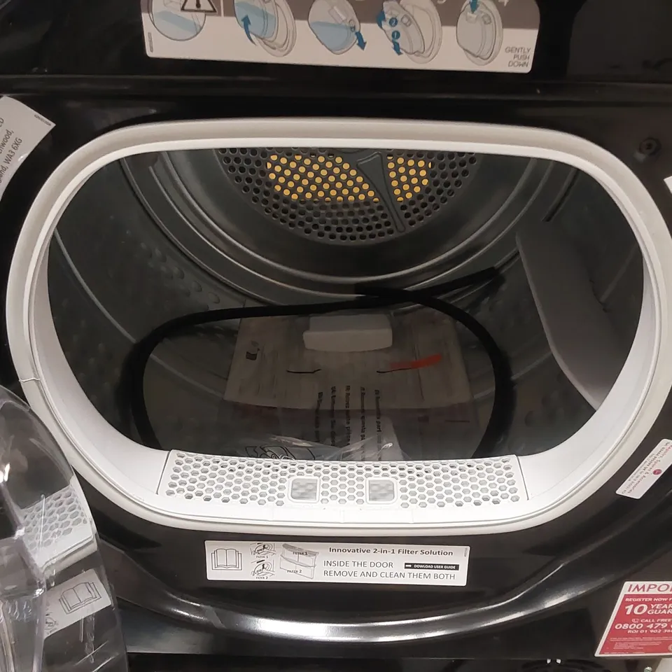 HOOVER NDEH10A2TCBEB-80, 10KG FREESTANDING HEAT PUMP TUMBLE DRYER - BLACK