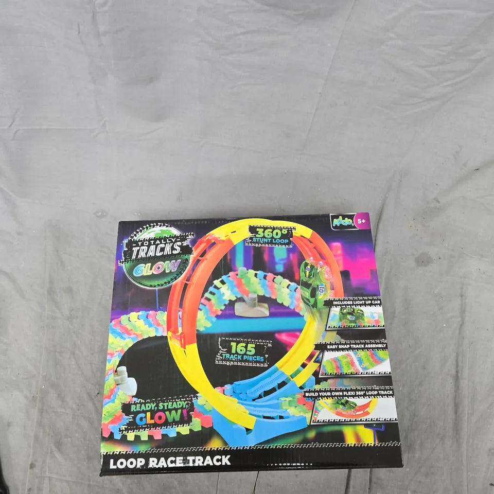 LOOP RACE TRACK GLOW - 165-PIECE NEON TOY RACING TRACK SET (AGE 5+)
