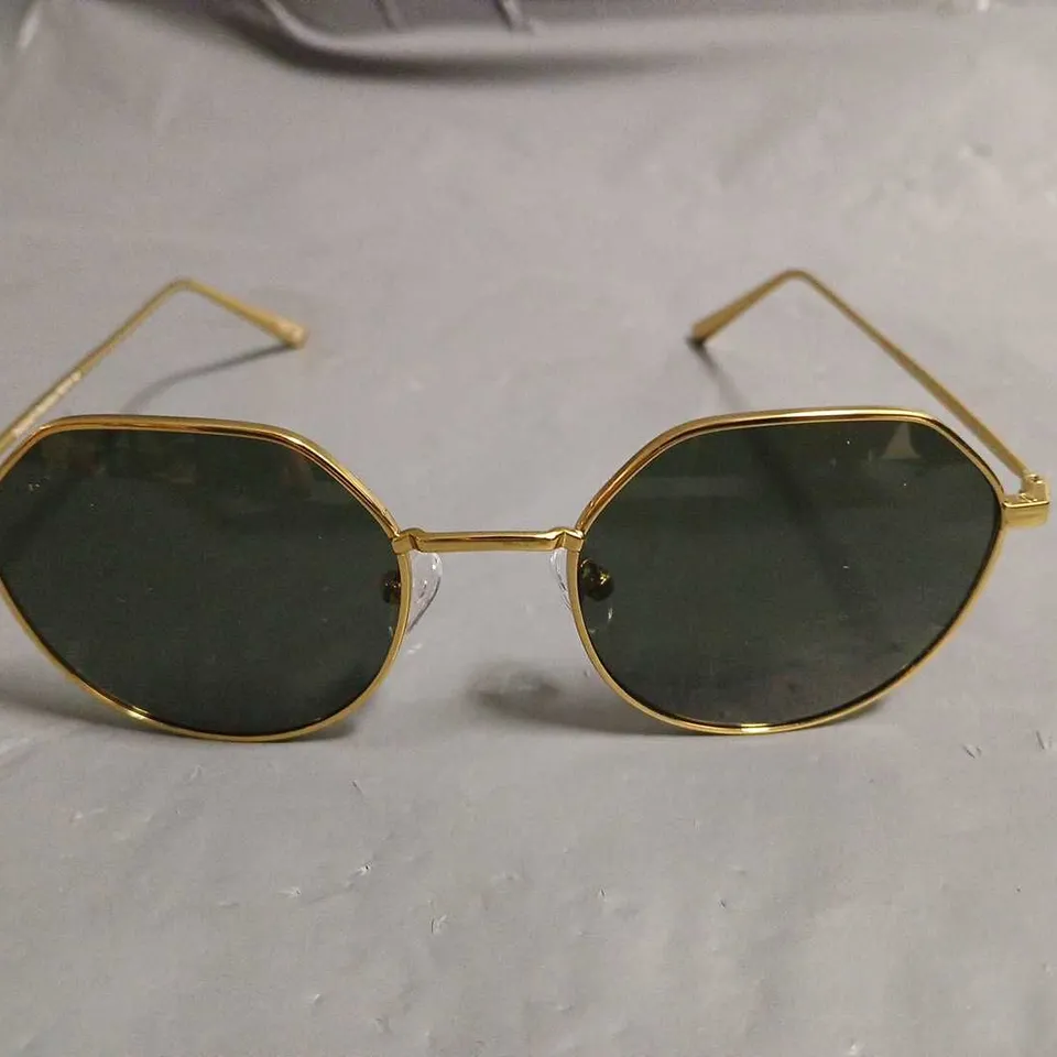 BOXED PAIR OF MELLER GOLD FRAMED GLASSES