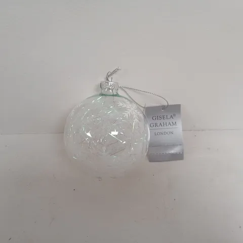 LOT OF 24 BRAND NEW GISELLA GRAHAM CLEAR BAUBLE TREE DECORATIONS