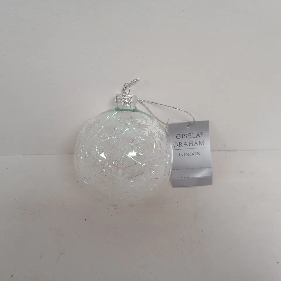 LOT OF 24 BRAND NEW GISELLA GRAHAM CLEAR BAUBLE TREE DECORATIONS