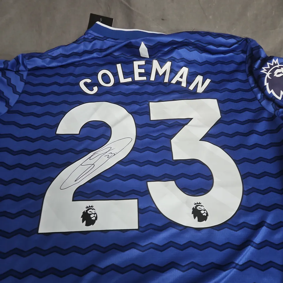 SIGNED EVERTON FC HOME JERSEY - COLEMAN 23 - SIZE XXL