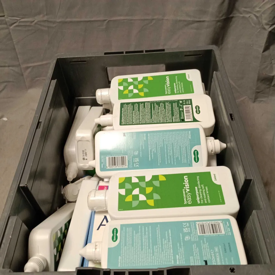 APPROXIMATELY 25 ASSORTED CONTACT LENS RELATED PRODUCTS