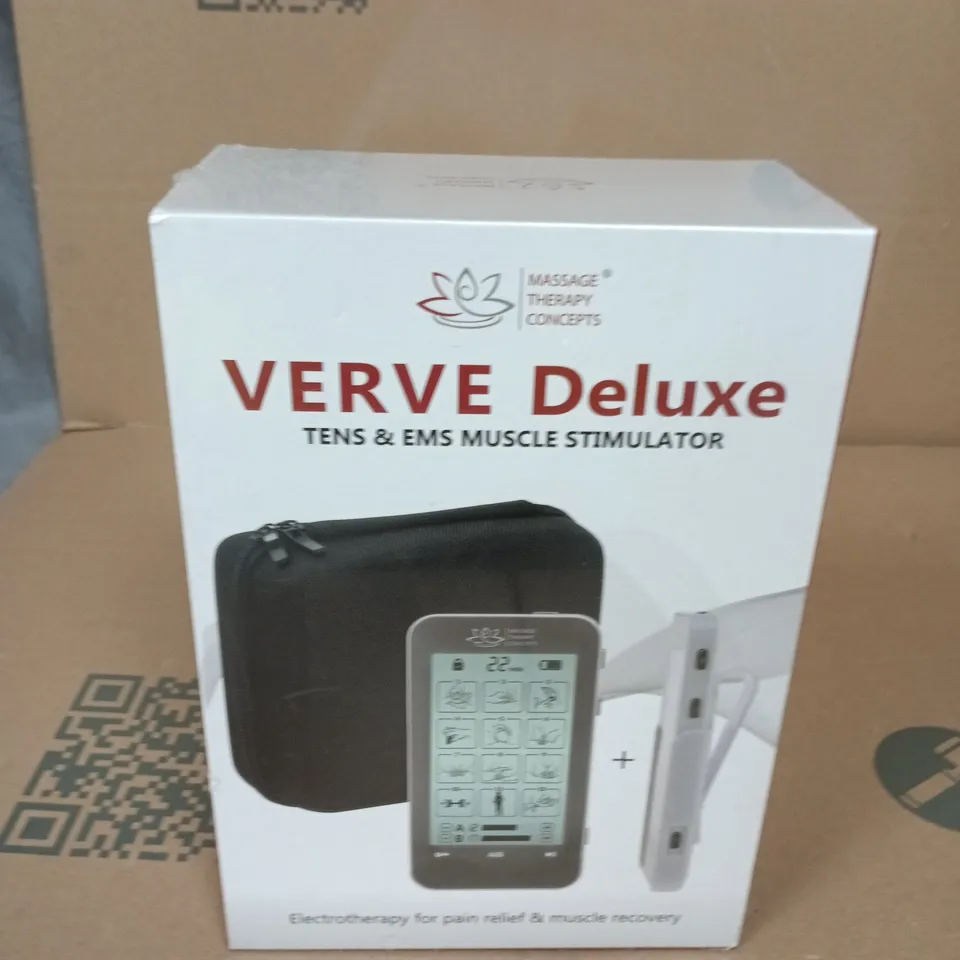 SEALED VERVE DELUXE TENS & EMS MUSCLE STIMULATOR – BOXED