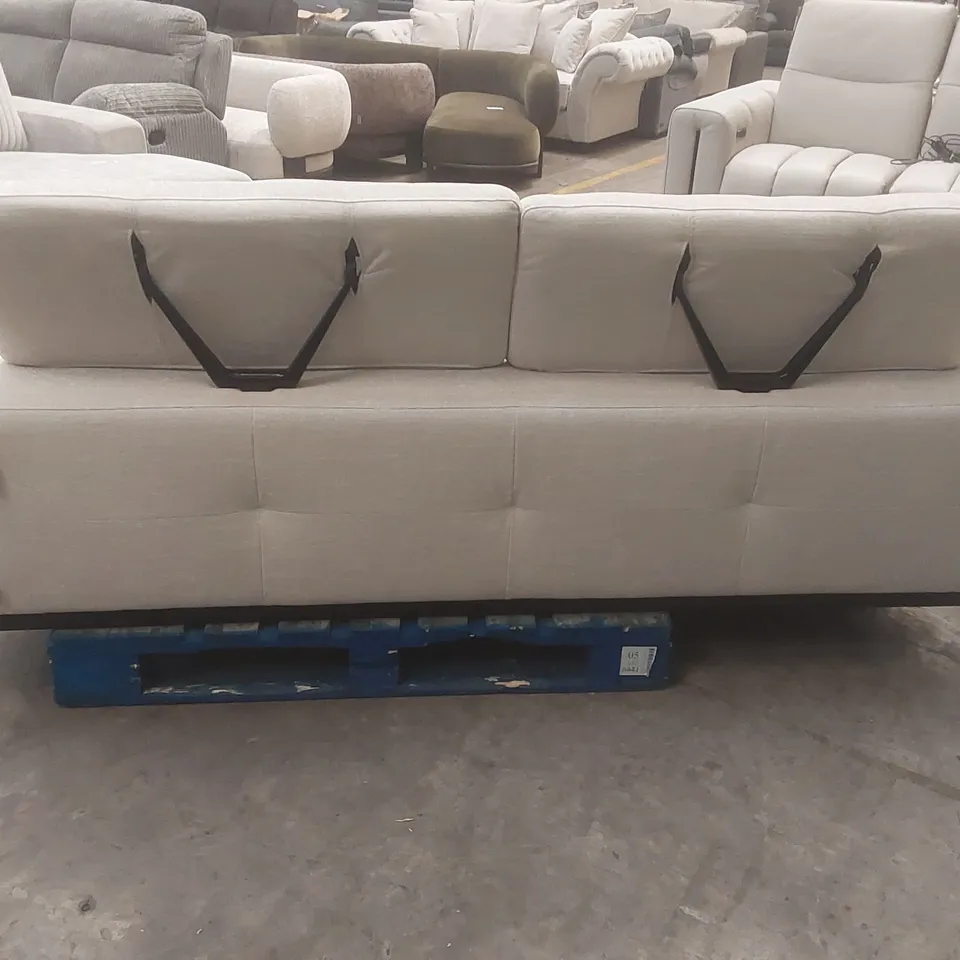 DANETTI COLTON IVORY CHENILLE 3 SEATER SOFA RRP £1699