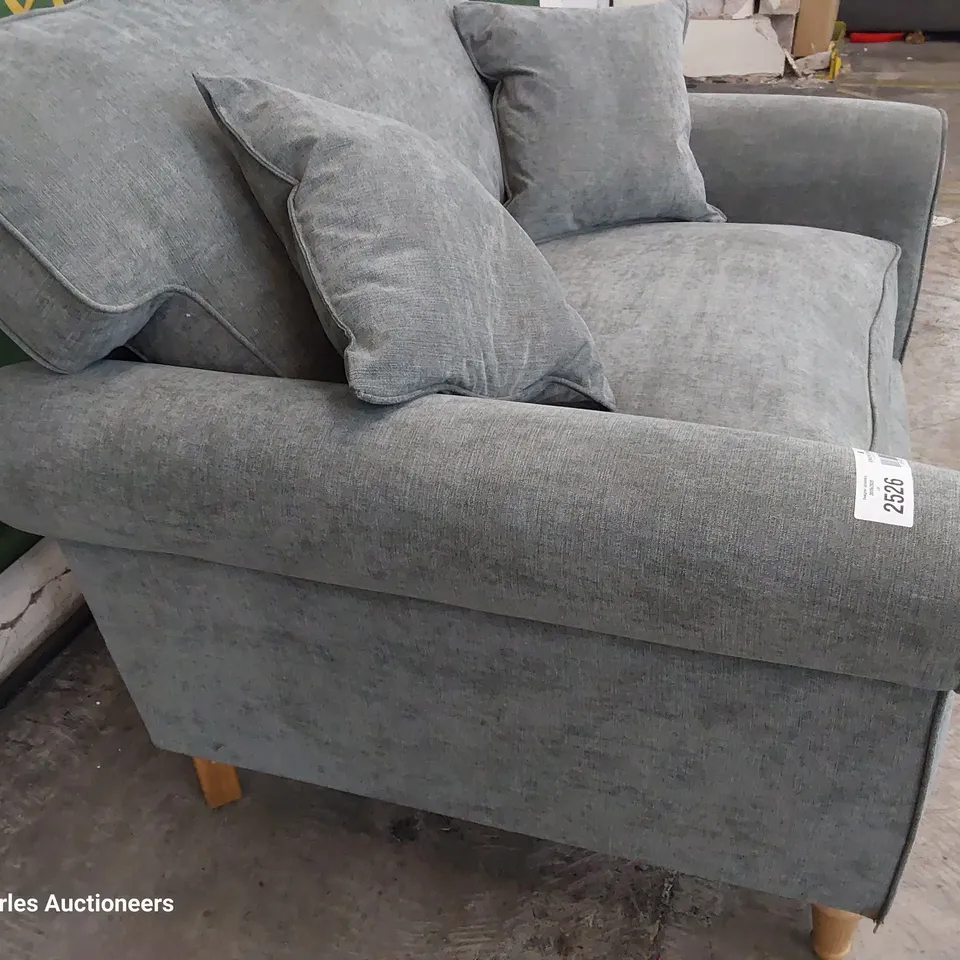 DESIGNER WILLIAM SNUGGLER CHAIR GREY FABRIC 