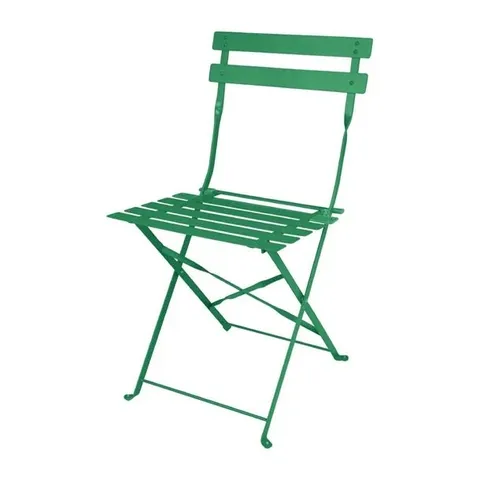 BOXED BOLERO PERTH PAVEMENT STYLE FOLDING CHAIRS FOREST GREEN (2 PACK)