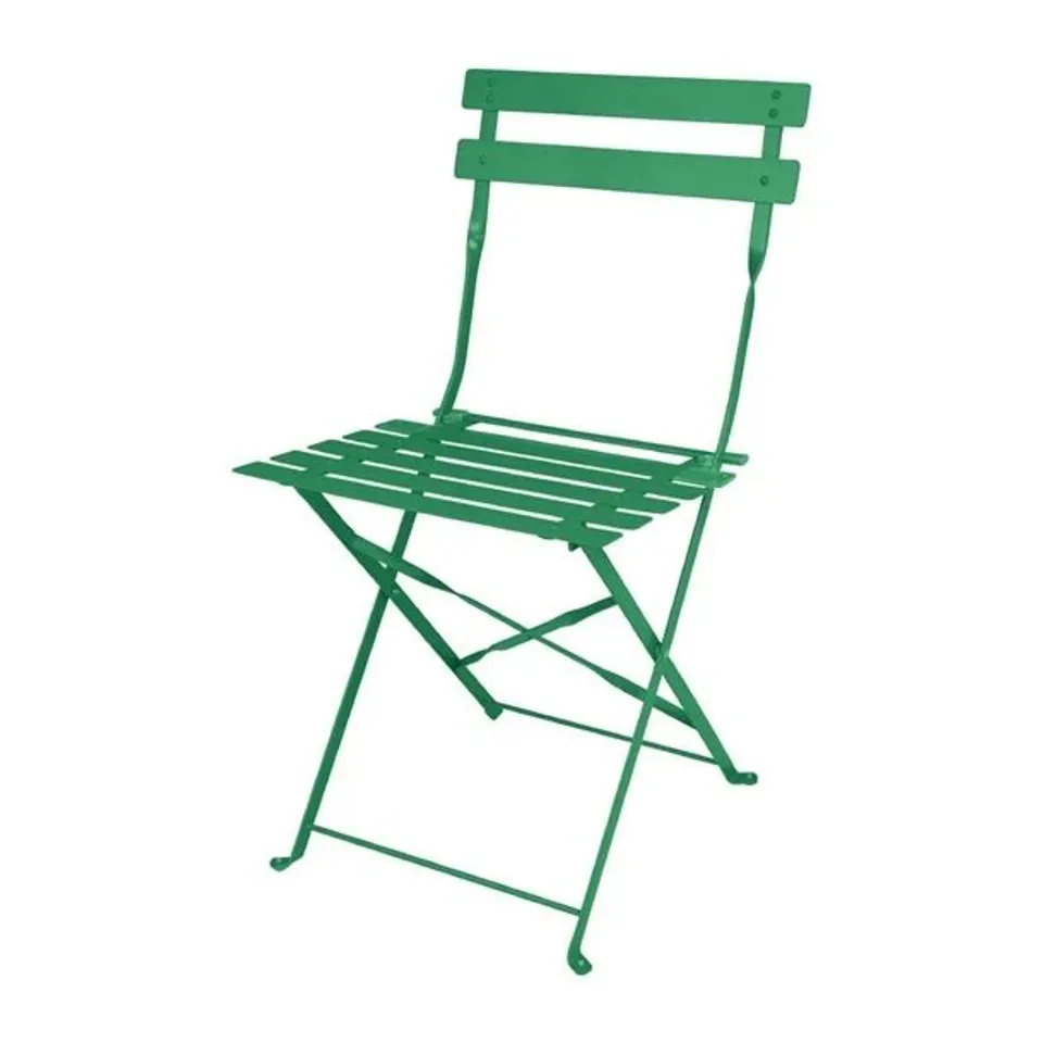 BOXED BOLERO PERTH PAVEMENT STYLE FOLDING CHAIRS FOREST GREEN (2 PACK)