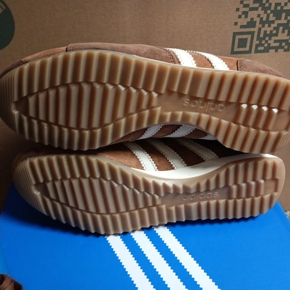 ADIDAS ORIGINALS SL 72 PT BROWN SUEDE SNEAKERS – UK 10