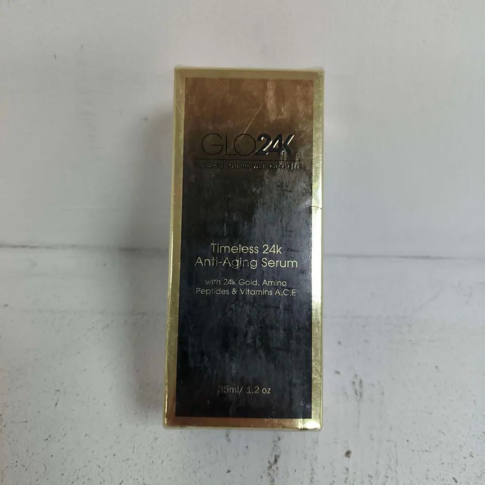 BOXED AND SEALED GLO24K TIMELESS 24K ANTI-AGING SERUM (35ML)