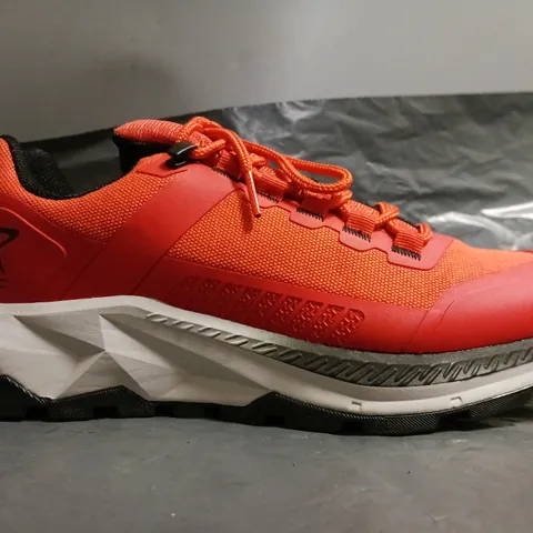 BOXED PAIR OF RVRV TRAINERS IN ORANGE/BLACK UK SIZE 6