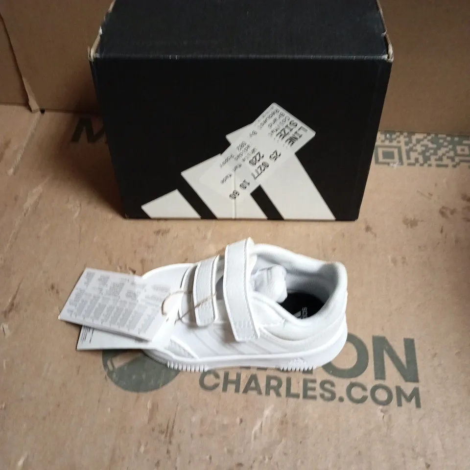 ADIDAS WHITE VELCRO KIDS' SNEAKERS - UK SIZE 5 CHILDS