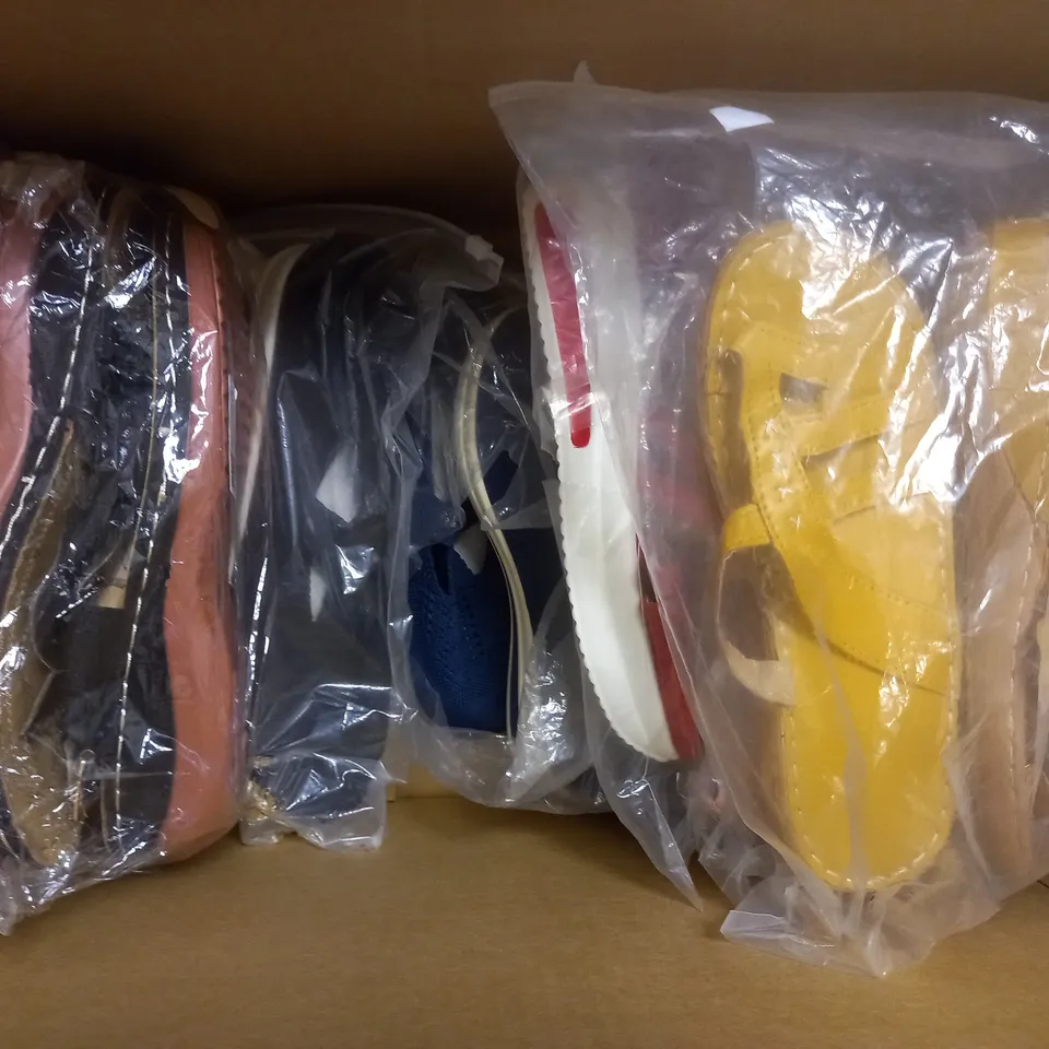 APPROXIMATELY 10 ASSORTED PAIRS OF SHOES IN VARIOUS STYLES & SIZES